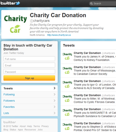 Charity Car Twitter